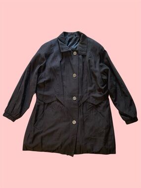 Gallery Women's Black Coat with Buttons